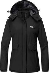 img 4 attached to 🧥 Wantdo Women's Waterproof Ski Jacket - Warm Winter Coat, Windproof Snow Coats with Fleece Lining - Rainproof Outerwear