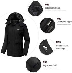 img 1 attached to 🧥 Wantdo Women's Waterproof Ski Jacket - Warm Winter Coat, Windproof Snow Coats with Fleece Lining - Rainproof Outerwear