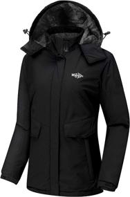 img 2 attached to 🧥 Wantdo Women's Waterproof Ski Jacket - Warm Winter Coat, Windproof Snow Coats with Fleece Lining - Rainproof Outerwear