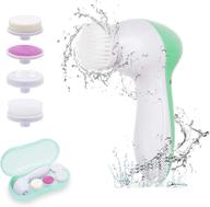 newest 2021 tdnrqy waterproof facial cleansing face scrubber - 4-in-1 brush + 1 beauty care masser for deep cleansing, gentle exfoliating, removing blackhead - ideal gift for christmas, skin care logo