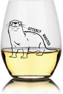 🦦 cute otter wine glass - perfect gift for otter lovers! logo