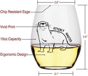 img 3 attached to 🦦 Cute Otter Wine Glass - Perfect Gift for Otter Lovers!