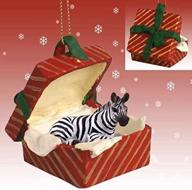 🎁 unique zebra red gift box christmas ornament: conversation concepts brings cheerful charm to your tree logo