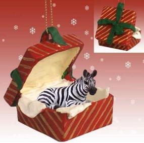 img 2 attached to 🎁 Unique Zebra Red Gift Box Christmas Ornament: Conversation Concepts Brings Cheerful Charm to Your Tree