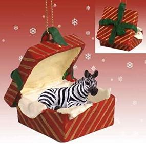 img 1 attached to 🎁 Unique Zebra Red Gift Box Christmas Ornament: Conversation Concepts Brings Cheerful Charm to Your Tree