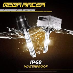 img 1 attached to 🔦 Mega Racer D1S/D1C/D1R HID Headlight Bulb - 6000K Diamond White, 35W 8000 Lumens, High/Low Beam Xenon Light, Waterproof (Pack of 2)