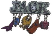 🎃 disney jack skellington dangle pin - nightmare before christmas - collectible - limited edition - pin 78565 logo