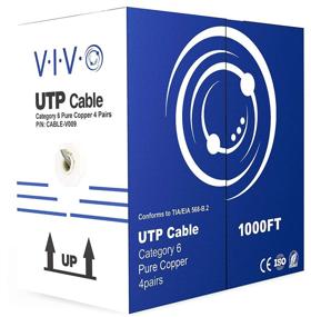 img 4 attached to 🔌 VIVO Серый 1000 футов Булк Категория 6 Ethernet кабель, Полная медь, 23 AWG, UTP Pull Box, Установка сети в помещении - CABLE-V009