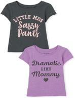 👕 the children's place pack of 2 sassy graphic tees for baby and toddler girls logo