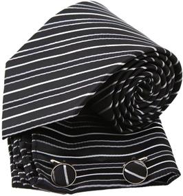 img 4 attached to PH1070 Stripes Handkerchiefs Cufflinks Epoint Men's Accessories and Ties, Cummerbunds & Pocket Squares
