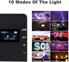 img 2 attached to 🎥 Enhance Your Vlog Videos with RGB LED Video Lights - Portable On-Camera Mini Pocket Light for YouTube (RGB,2500K-8500K,0-1530°,4000mah,OLED Display,Aluminum Body,Bag)