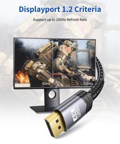 img 3 attached to 🔌 Премиум кабель DisplayPort с позолоченным покрытием и оплеткой от JSAUX - лучшие аксессуары и принадлежности для монитора