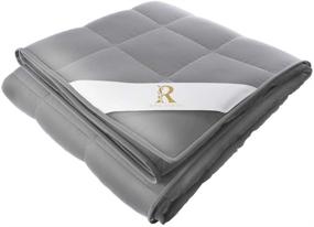 img 3 attached to Royal Therapy Weighted Blanket - Heavy 100% Cotton Blanket with Premium Glass Beads (60''x80'' 20lbs, French Grey) – Perfect Weight and Size for Individual Use on Queen/King Bed (200lb Capacity)