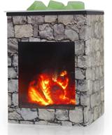 bobolyn iron electric fireplace oil burner wax melt 🔥 warmer fragrance melter for home office bedroom living room gifts logo