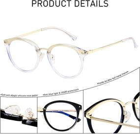 img 1 attached to 👓 Cute Retro Blue Light Blocking Eye Strain Glasses for Women, ANDWOOD Blue Blockers for Computer Screen