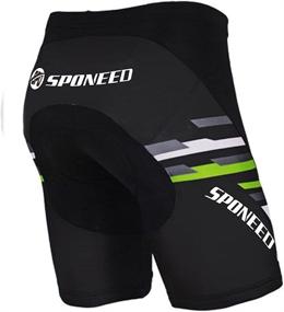 img 2 attached to 🚴 Sponeed Men's Bicycle Shorts - Cycle Tights Pants with Padded Short