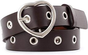 img 1 attached to Leather Design Narrow Casual Tongue Women's Accessories in Belts