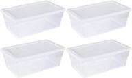 📦 sterilite clear storage box 13.5" x 8.3" x 4.8", 6 quart - pack of 4 logo