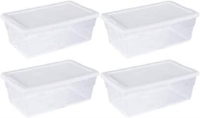 img 4 attached to 📦 Sterilite Clear Storage Box 13.5" X 8.3" X 4.8", 6 Quart - Pack of 4