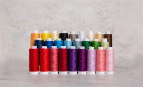 img 3 attached to 🧵 Versatile and Durable: Connecting Threads Essential Thread Set - 26 Spools of 100% Cotton - 220 Yards Each with Convenient Carrier