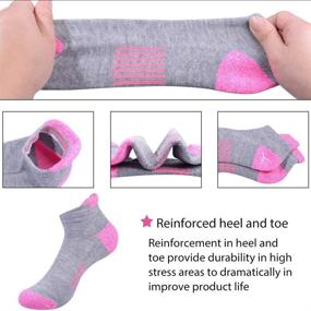 img 2 attached to 🧦 Ultimate Comfort and Support: Women's Ankle Athletic Low Cut Tab Socks - 6 Pack