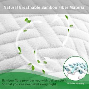 img 1 attached to Hypoallergenic Adjustable Loft Shredded Bamboo Cooling Memory Foam Bed Pillows: Ultimate Neck Pain Relief for All Sleep Positions (Standard)