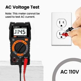 img 3 attached to 🔌 KAIWEETS Multimeter with Case: DC AC Voltmeter, Ohm Volt Amp Test Meter, Continuity Test, Diode Voltage Tester for Household, Automotive Battery Test - Anti-Burn with Double Fuses