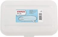 📦 translucent clear pencil box - staples 472593 логотип