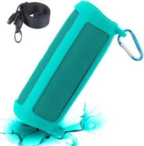 img 4 attached to 🔵 co2CREA Силиконовый чехол для путешествий, замена для JBL FLIP 5 - компактный и водонепроницаемый защитный чехол для Bluetooth-колонки (цвет чайной розы)