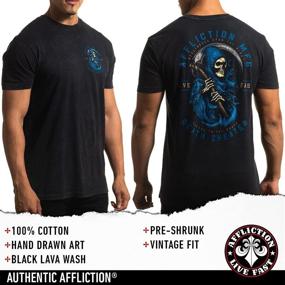 img 2 attached to 👕 Stylish Affliction Grave Takers Short Sleeve Men's Clothing: Unleash Your Edgy Style!