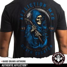 img 1 attached to 👕 Stylish Affliction Grave Takers Short Sleeve Men's Clothing: Unleash Your Edgy Style!