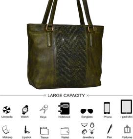 img 3 attached to 👜 Exquisite Leather Shoulder Women Premium Crossbody Women's Handbags & Wallets: Chic Totes for Fashion-forward Ladies