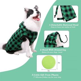 img 2 attached to 🧥 Phyxin Plaid Dog Winter Coat | Warm Dog Clothes for Large & Small Dogs | Boy Dog Clothing | Medium Dog Fleece Winter Jacket with Removable Hood