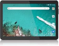➡️ 10-дюймовый планшет android 9.0 pie 3g phablet, 2 гб озу, 32 гб памяти, четырехъядерный процессор, слоты для двух sim-карт и камеры, wifi, bluetooth - черный. логотип