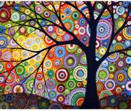 🎨 vibrant and exquisite: mxjsua diy 5d diamond painting - geometric colored tree art kit for home decor логотип