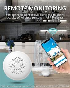 img 3 attached to 💧 Ecoey Smart WiFi Water Sensor Leak Detector with Replaceable Battery - Ultimate Protection for Basement and Home - FJ156A-H14, 1 Pack