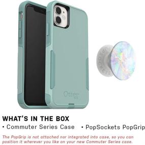 img 2 attached to Premium Bundle: OtterBox COMMUTER SERIES iPhone 11 Case (MINT WAY) + PopSockets PopGrip with Opal Design