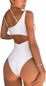 img 3 attached to 👙 QINSEN Women's Strappy Keyhole Monokini Swimsuit in Swimsuits & Cover Ups
