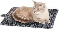 🐱 pamper your feline friend with a deluxe purrfect thermal cat mat featuring stylish leopard prints logo