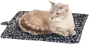 img 1 attached to 🐱 Pamper Your Feline Friend with a Deluxe Purrfect Thermal Cat Mat Featuring Stylish Leopard Prints