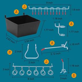 img 3 attached to 🔧 Industrial Hardware Hanging Pegboard Accessories Organizer Assortment