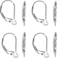 👂 toaob 8pcs 925 sterling silver leverback french earring hooks - hypoallergenic dangle ear wire findings for jewelry making logo