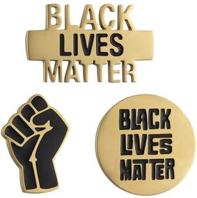 img 4 attached to Пуговицы Black Lives Matter - знак кулака Черного Поднятого Кулака на булавке BLM (2шт/3шт) для рубашек, одежды, рюкзаков, шапок