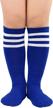 soccer socks toddler stripes cotton girls' clothing logo