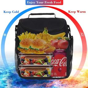 img 1 attached to 🥪 MAXTOP Insulated Lunch Box for Men & Women, Reusable Lunch Cooler Bags with Adjustable Strap, Large Thermal Tote Bag for Office Work, Hiking, Outdoor Picnic & Beach.