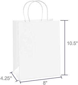 img 3 attached to 🛍️ BagDream 25 шт. Бумажные подарочные сумки: крафтовые сумки с ручками размером 8x4.25x10.5