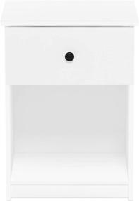 img 2 attached to 🌙 FURINNO Tidur Nightstand, White