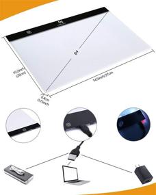 img 1 attached to 🎨 PP OPOUNT 72 Pcs B4 LED Light Pad Set: Adjustable Brightness Light Board with Portable Bag and Tools for Diamond Painting