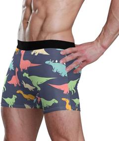 img 1 attached to 🩲 Breathable Cotton Dinosaur Shorts Underwear for Boys' Clothing