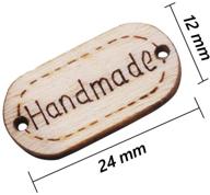 🔖 onwon 200 pieces handmade tag label oval wooden buttons for crafts sewing scrapbooking clothing decoration - 2 hole handmade tags logo